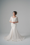 袖ありレースマーメイド(WD00576)