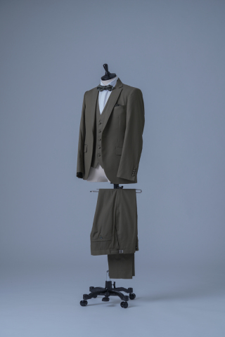 ノッチドラペルカジュアルタキシード　カーキ（TX01026）