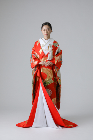 鶴　束熨斗目（IU00055)