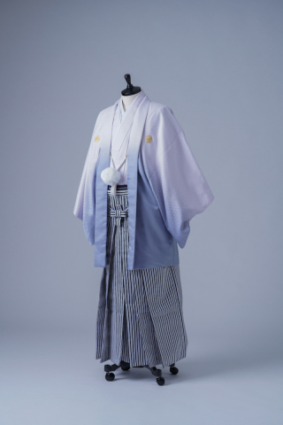 パープルグラデーション紋服