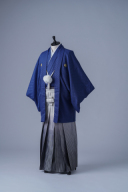 ネイビー紋服
