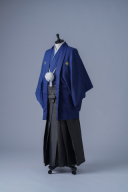 ネイビー紋服
