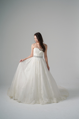 ビジューベルトチュールレーススカート(WD00581)