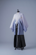 パープルグラデーション紋服