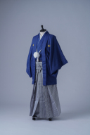 ネイビー紋服