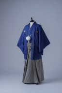 ネイビー紋服
