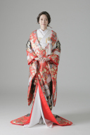 鶴文様　端黒柄（IU03519）