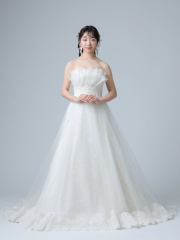 ロングトレーン透かしレース