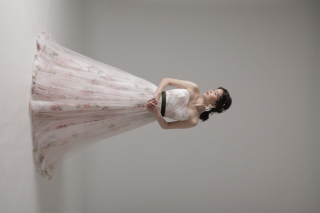 胸元クロスギャザー花柄（ED60874）