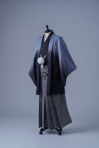 グレーグラデーション紋服