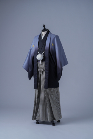 グレーグラデーション紋服
