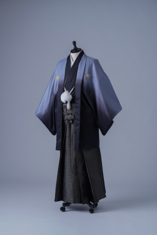グレーグラデーション紋服