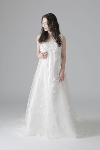 3Dフラワー散りばめエンパイア(WD00192)