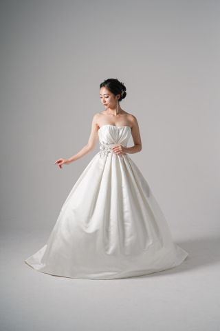 サテンウエストビジューバックリボンモチーフ(WD00580)