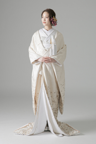 鶴　下ゴールド刺繍（WU03513)