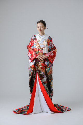 鶴 菖蒲 流水 霞文様 雲（IU11518)