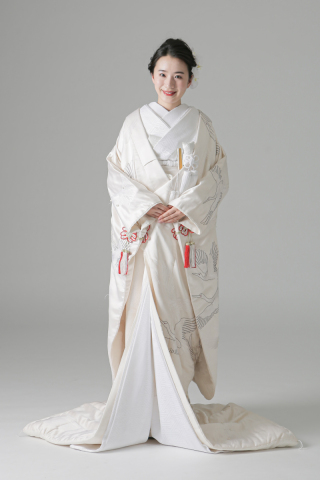 鶴黒刺繍柄（WU03512)