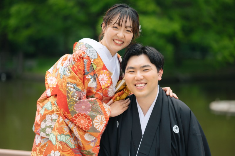 寄り添って笑顔で一枚！