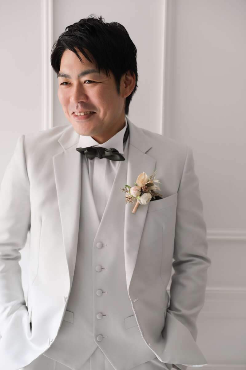 新郎さんソロカット！