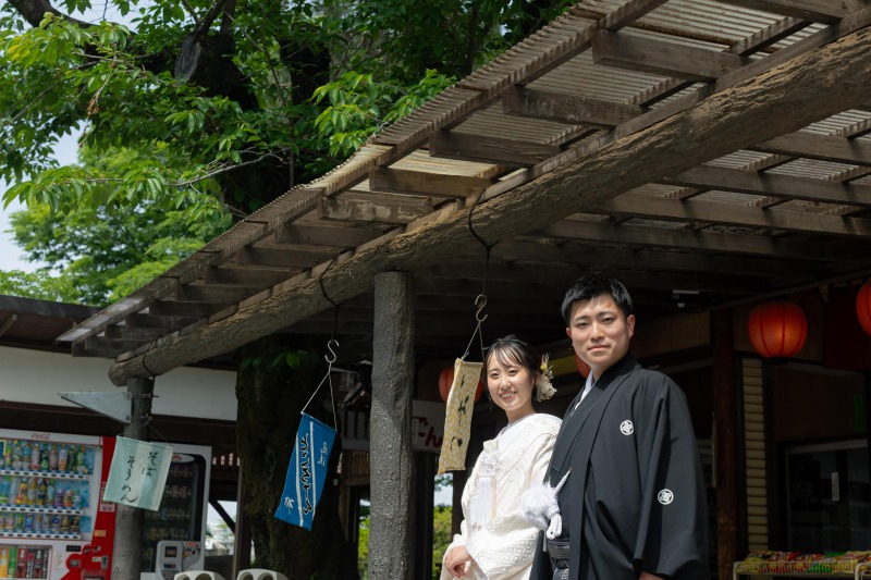 風情たっぷりの背景で