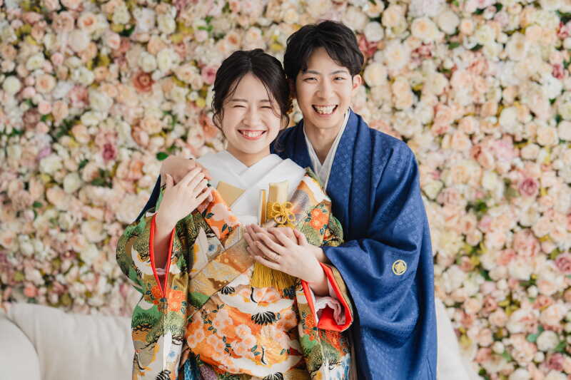天候や気温に左右されず、おしゃれな和装撮影を。