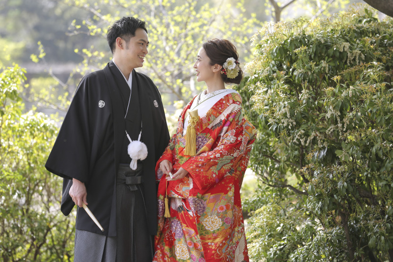 お二人で見つめ合って