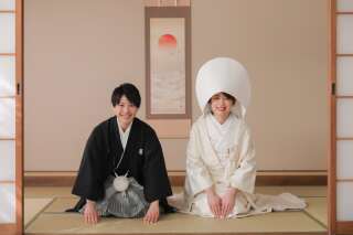 白無垢屋内庭園にて