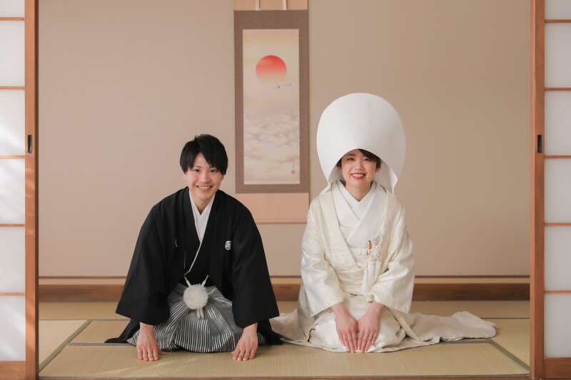 白無垢屋内庭園にて