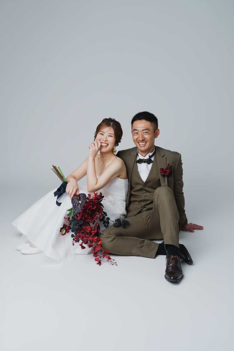 座ったスタイルも