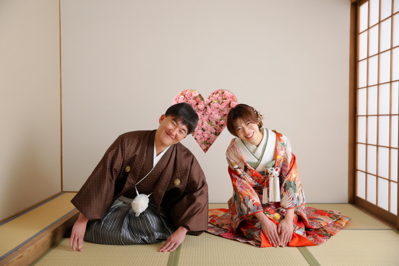 屋内庭園でお二人らしく♪