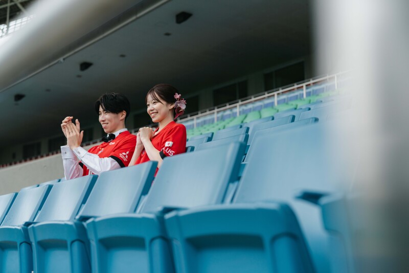 まるで試合中