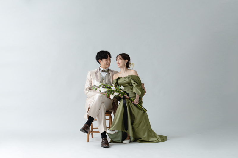 シンプルなスタジオで