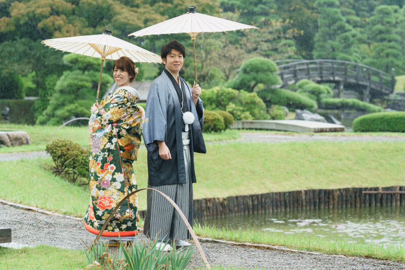 雨の中でも