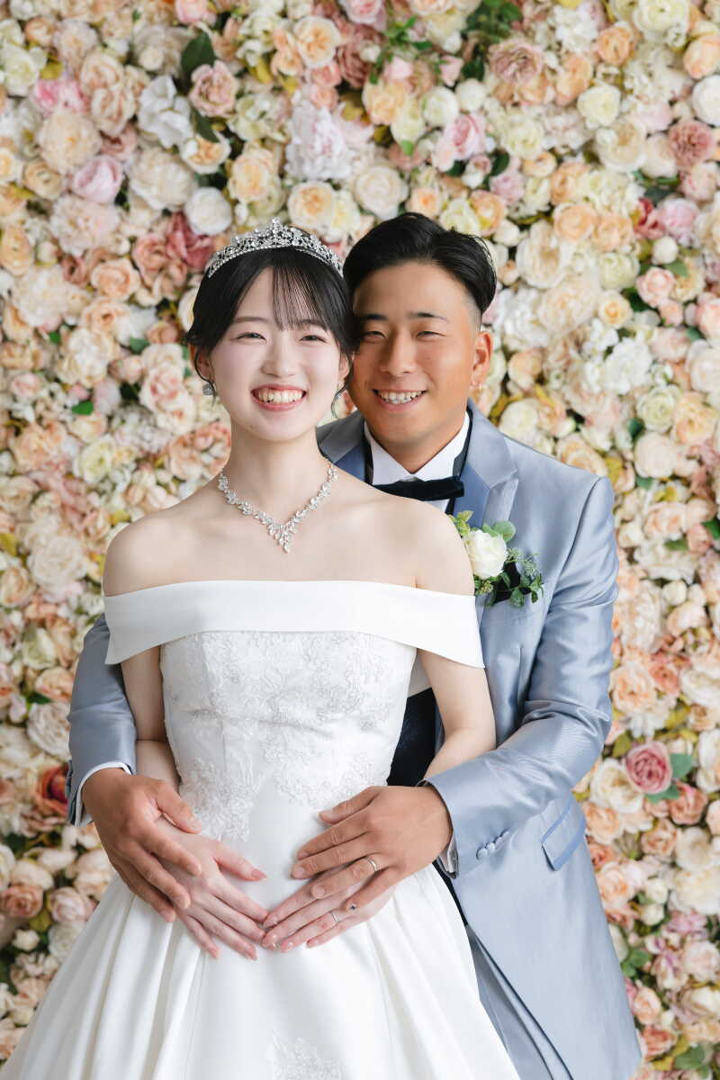 大迫力の花壁で！
