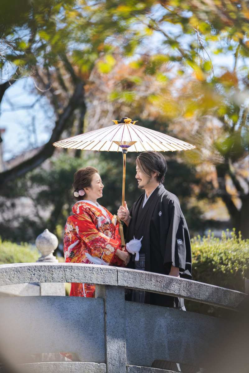 定番の相合い傘ショット！