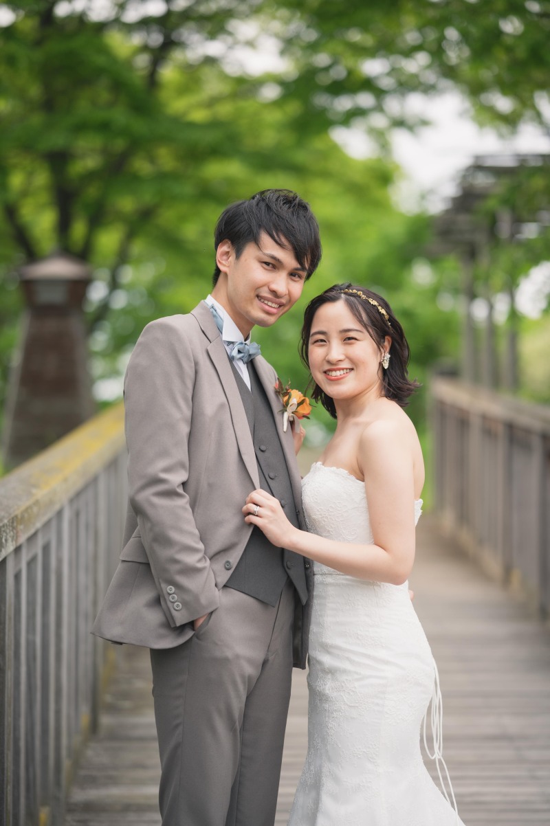 お二人の笑顔も緑と一緒に!