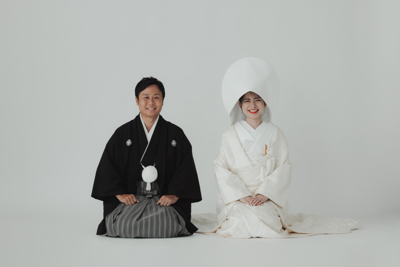 綿帽子をかぶって