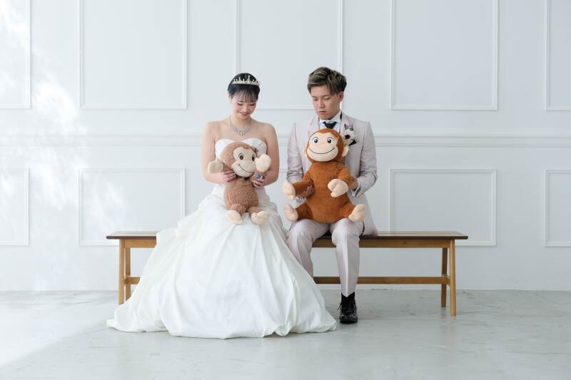 ぬいぐるみと一緒に