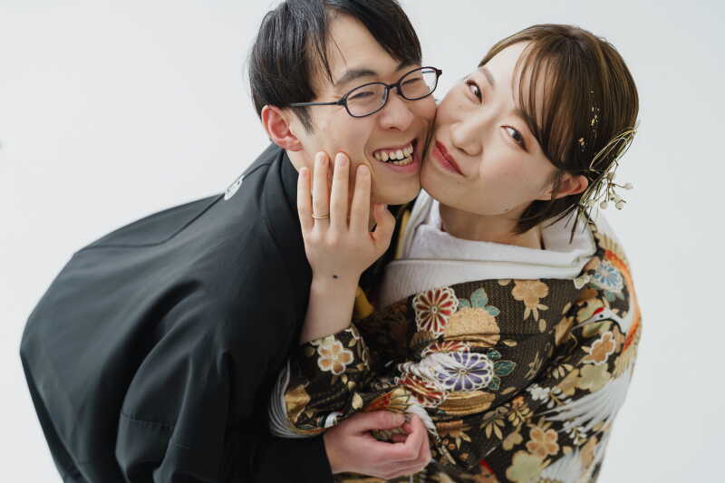 お顔をくっつけて