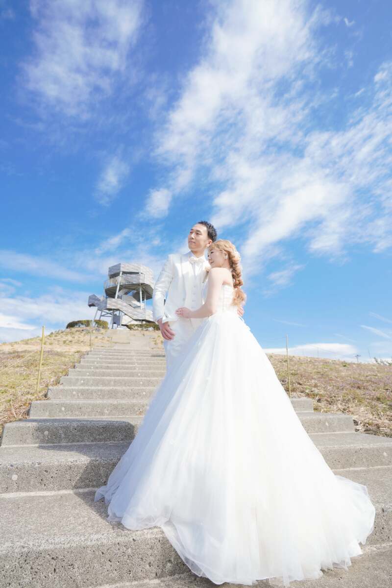 階段で