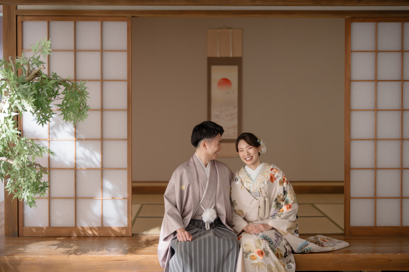屋内庭園とハウススタジオでの撮影