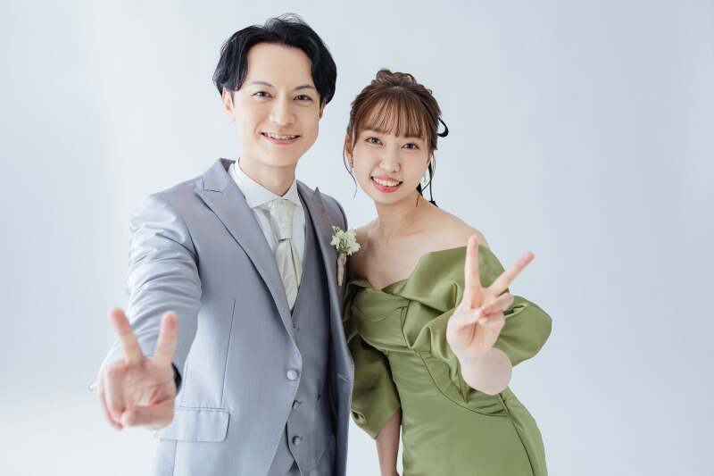 最後は2人でピース