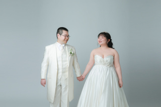 洋装スタジオでの撮影