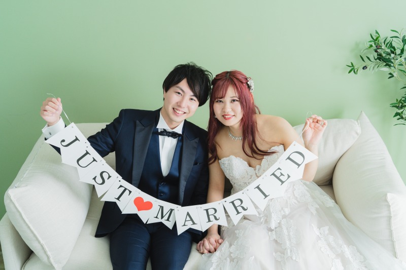 ドレスとタキシードに衣装チェンジ