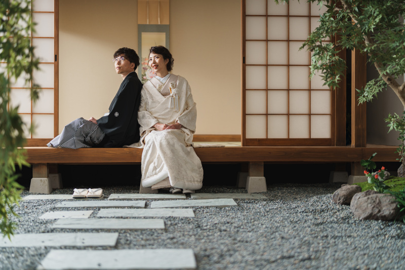 縁側での一コマ