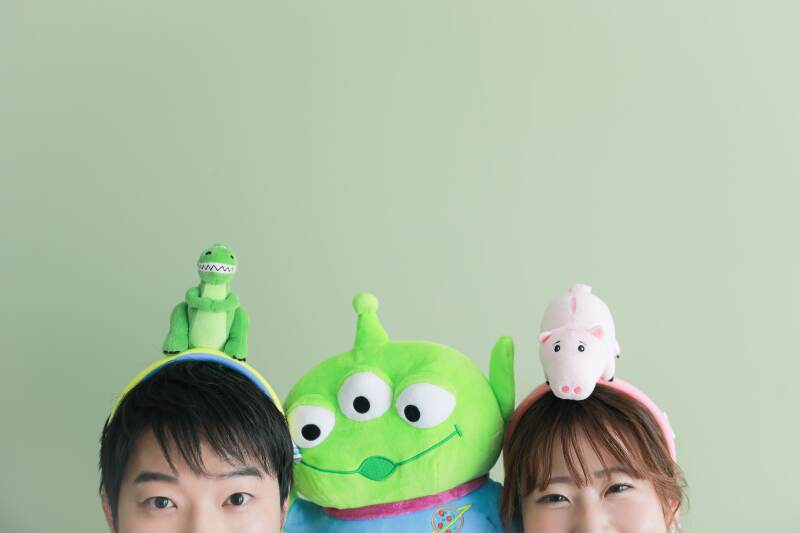 カチューシャをつけて