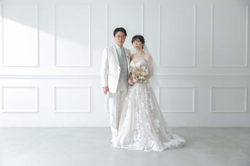 シンプルな背景で