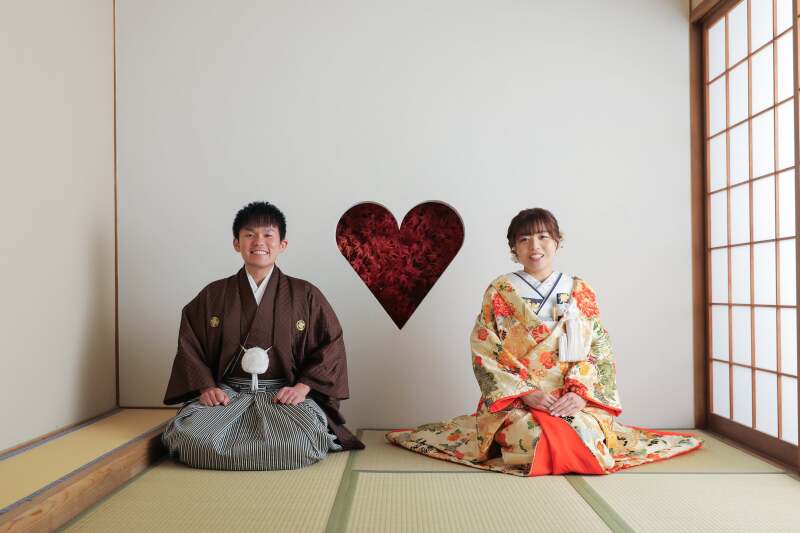 ハートの猪目窓で