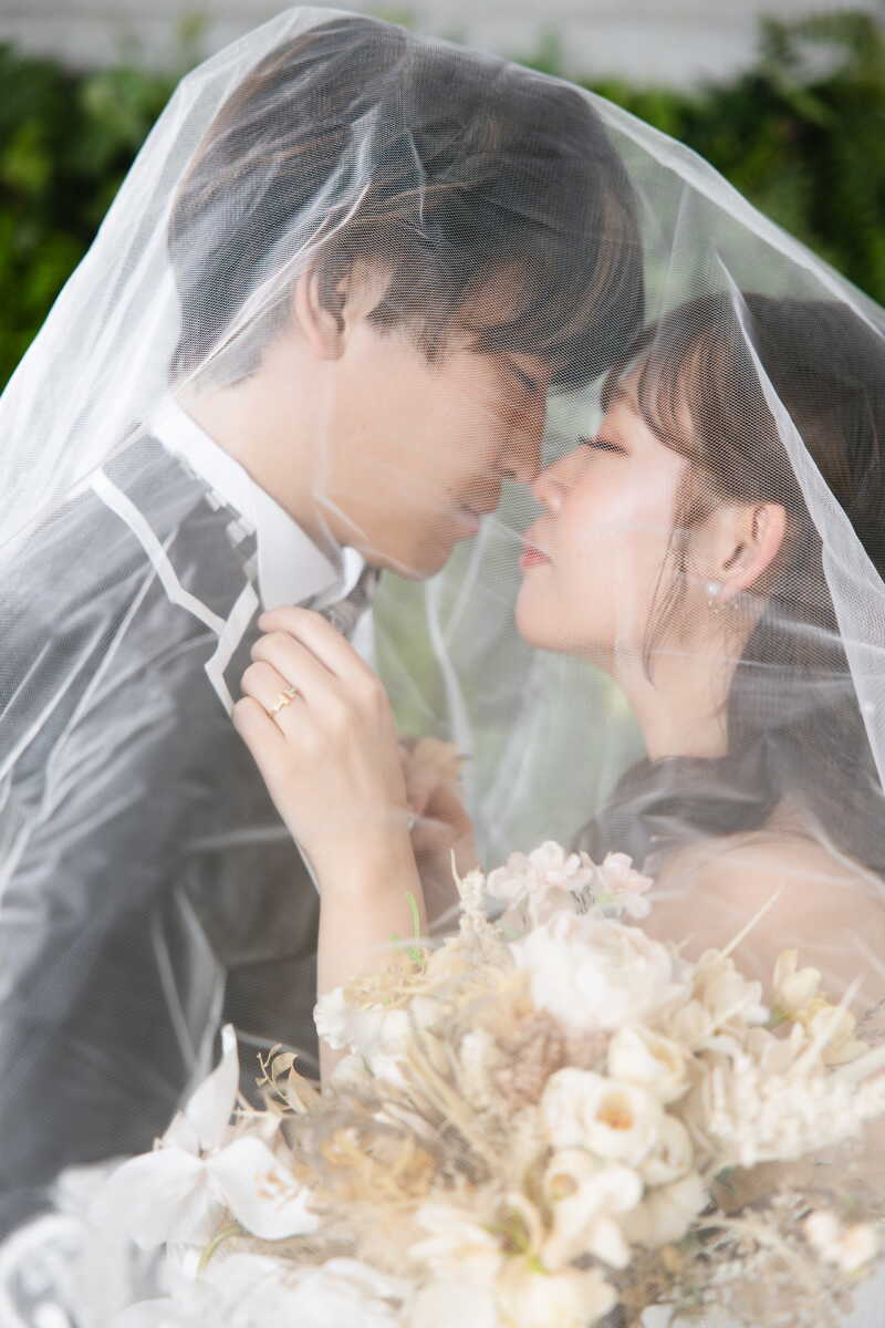 最後はベールでしっとり目に