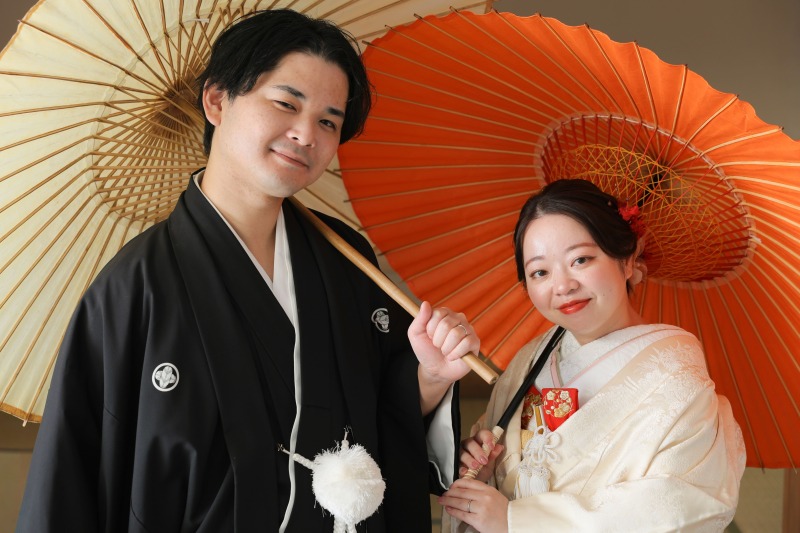 和傘のカットも